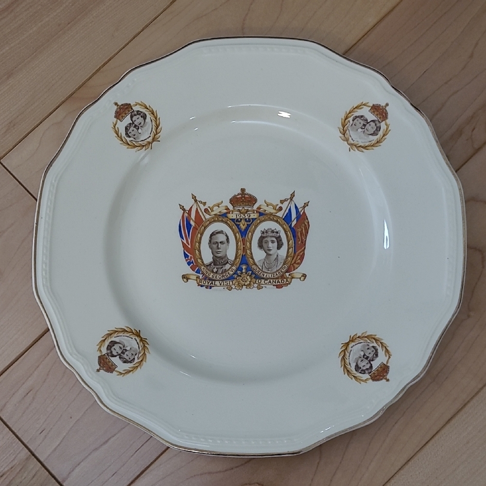Vintage King George VI and Queen Elizabeth Visit To Canada Commemorative Plate
